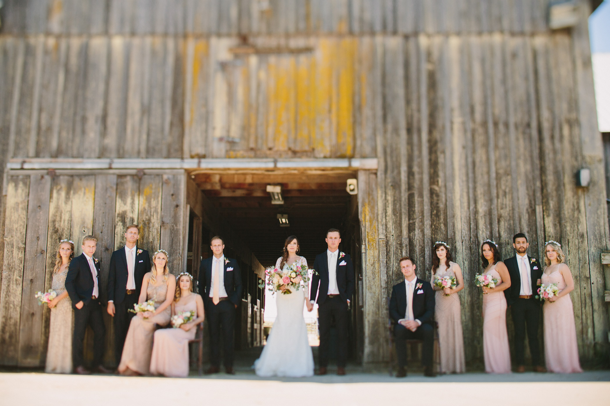 Steveston Wedding Party with Barn