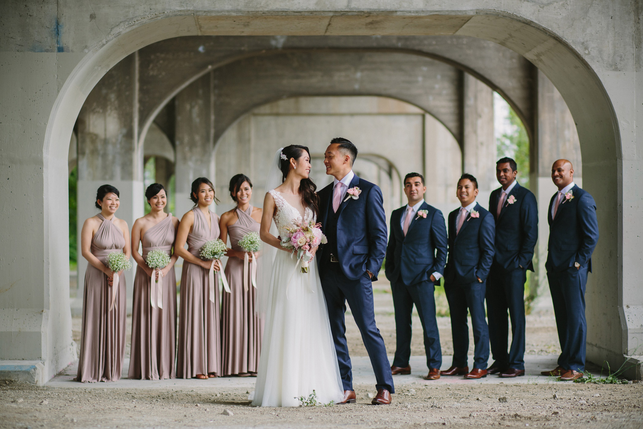 Granville Street Bridge Wedding Party