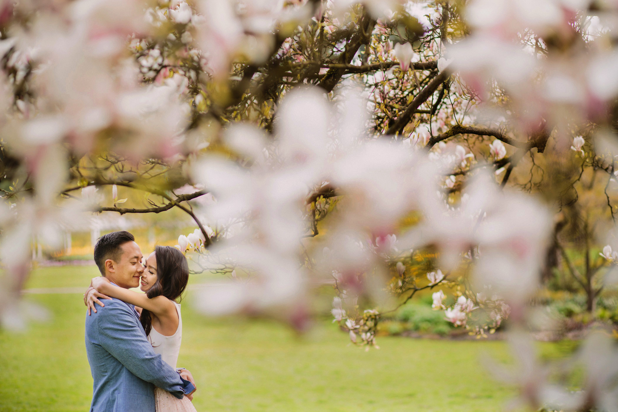Stanley Park Cherry Blossom Engagement