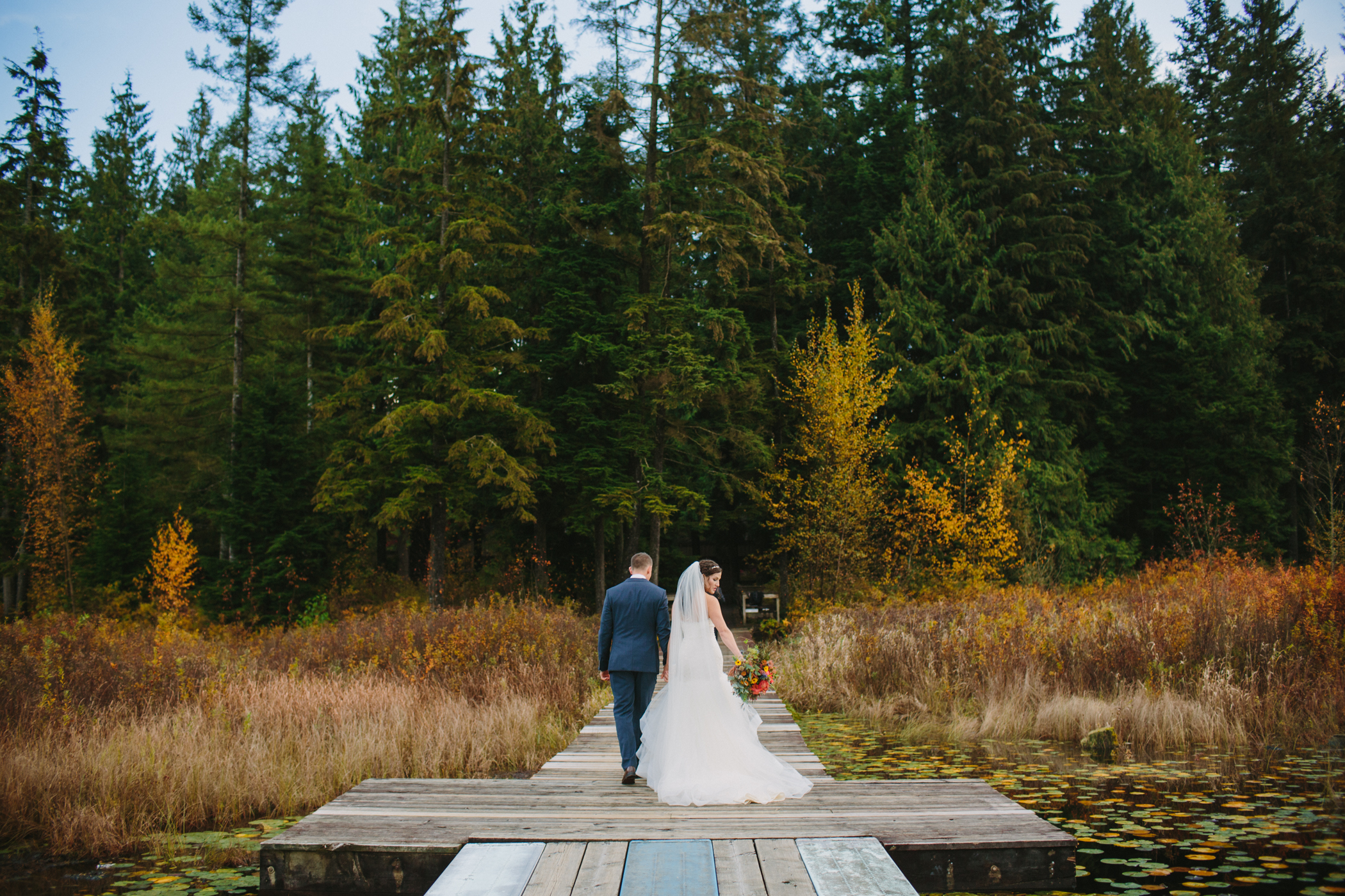 Whonnock Lake Bride and Groom Portrait