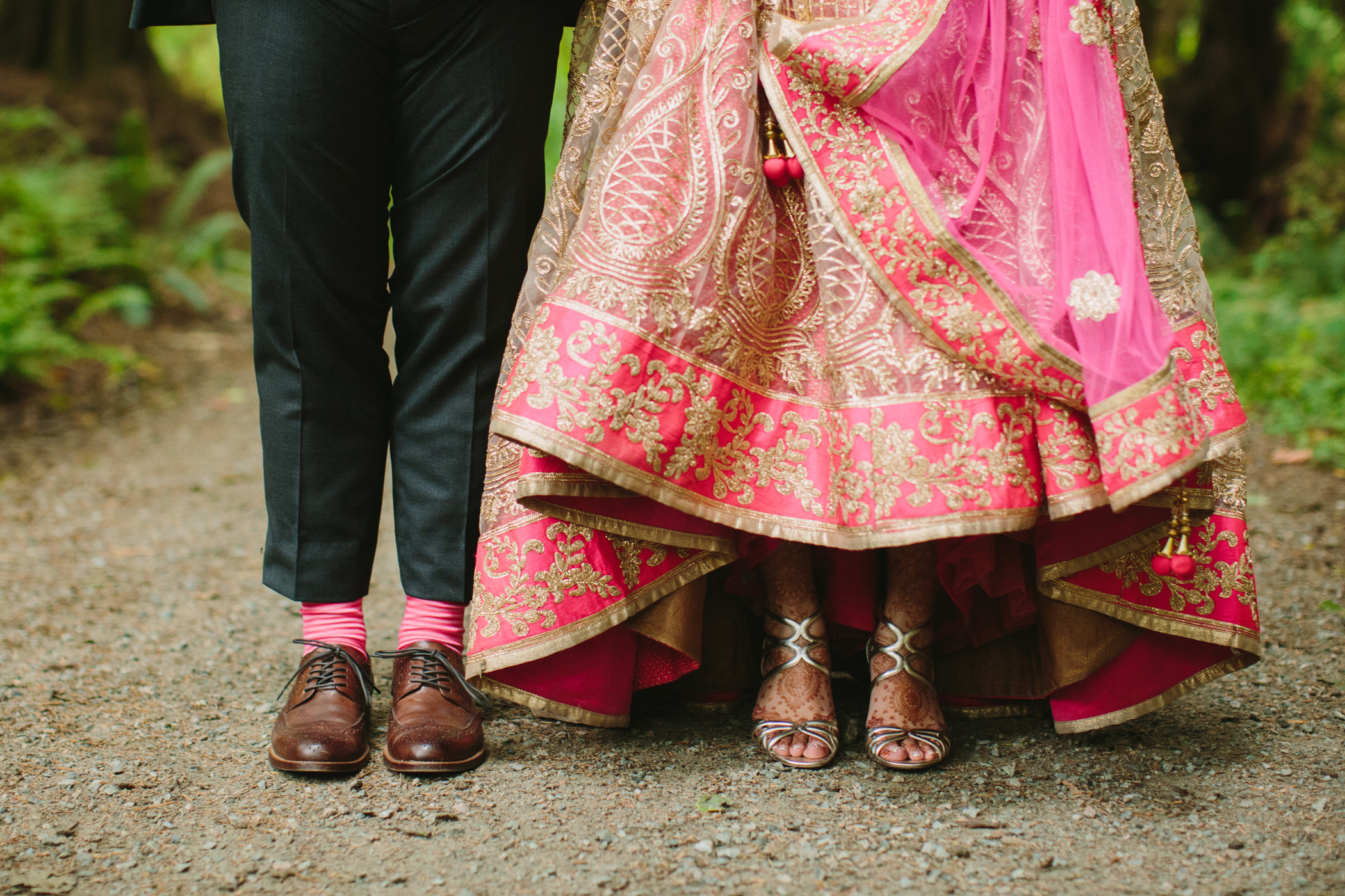 Indian bride and groom creative portrait