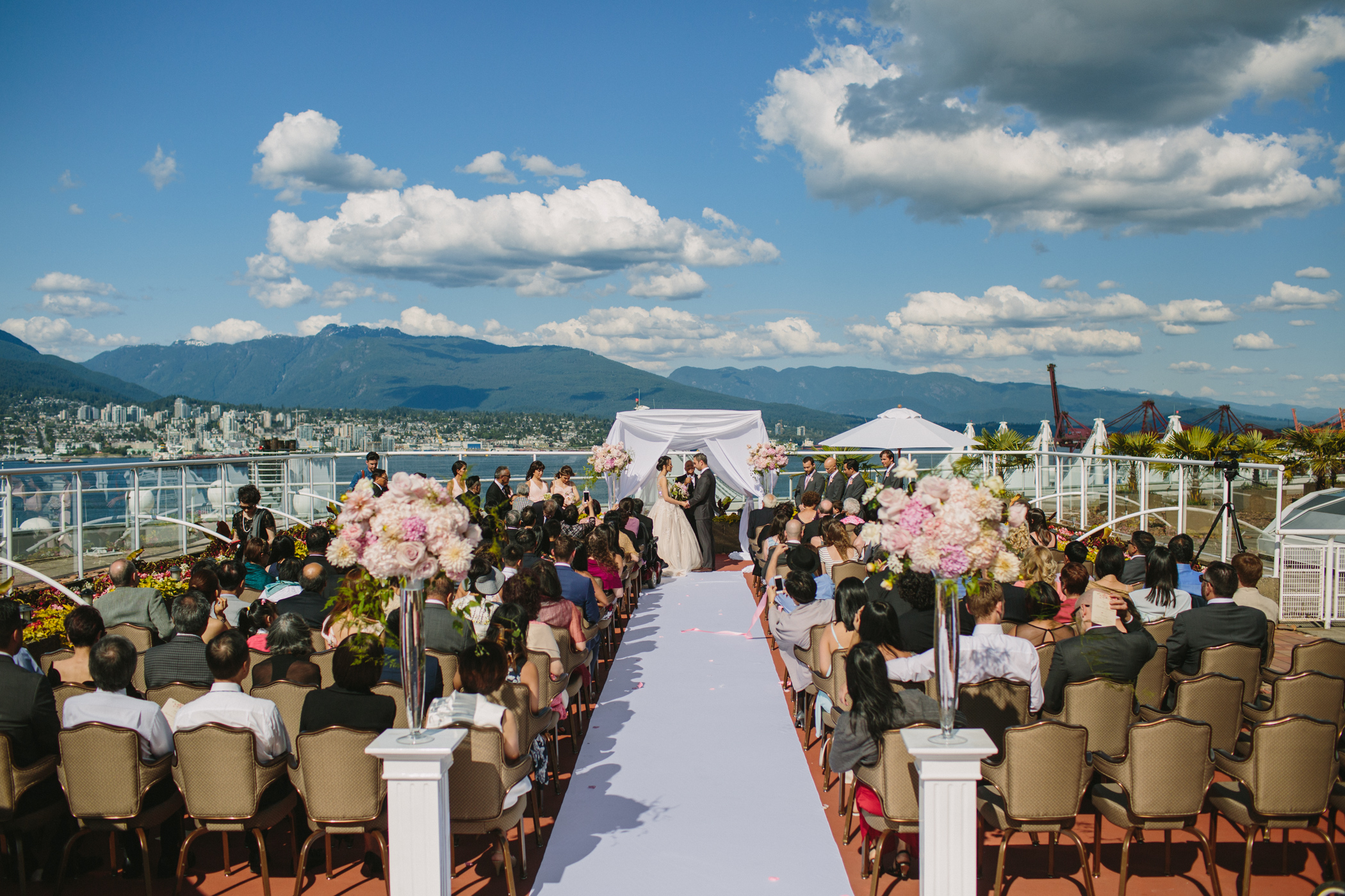 Wedding Ceremony on Pan Pacific Pool Deck