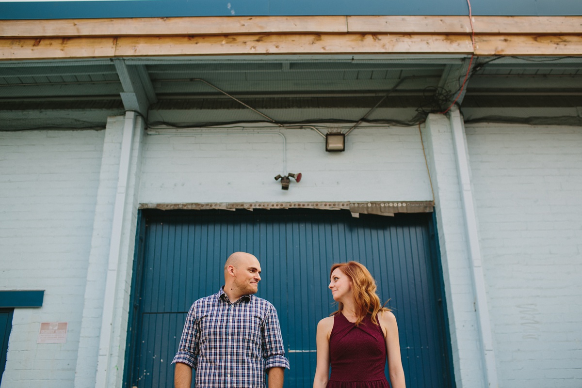 Vancouver Pre Wedding Portraits in Industrial Area