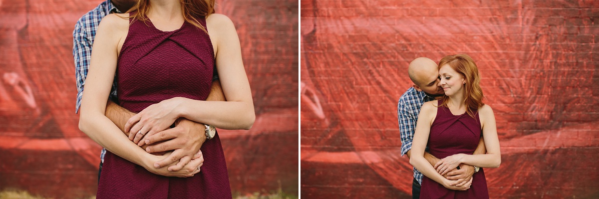 Pre Wedding Portraits in front of Vancouver Mural 