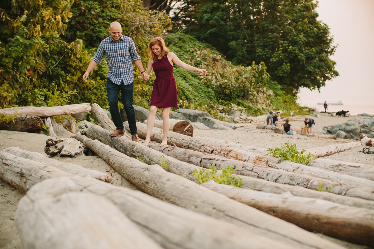 Engagement at Troll Beach in Vancouver