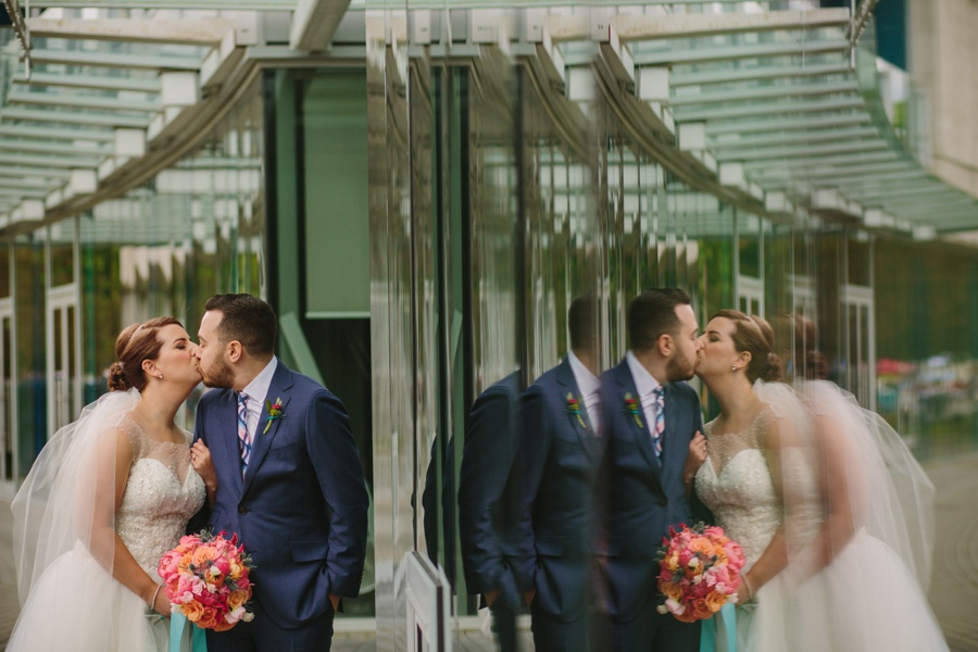 Vancouver Wedding Portrait with Reflection