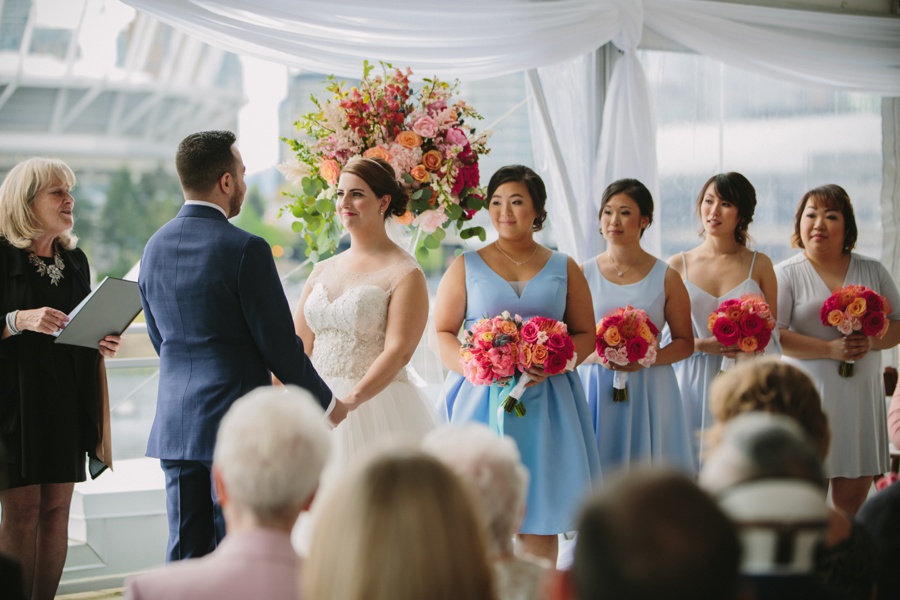 Vancouver Bride and Bridesmaids during Ceremony