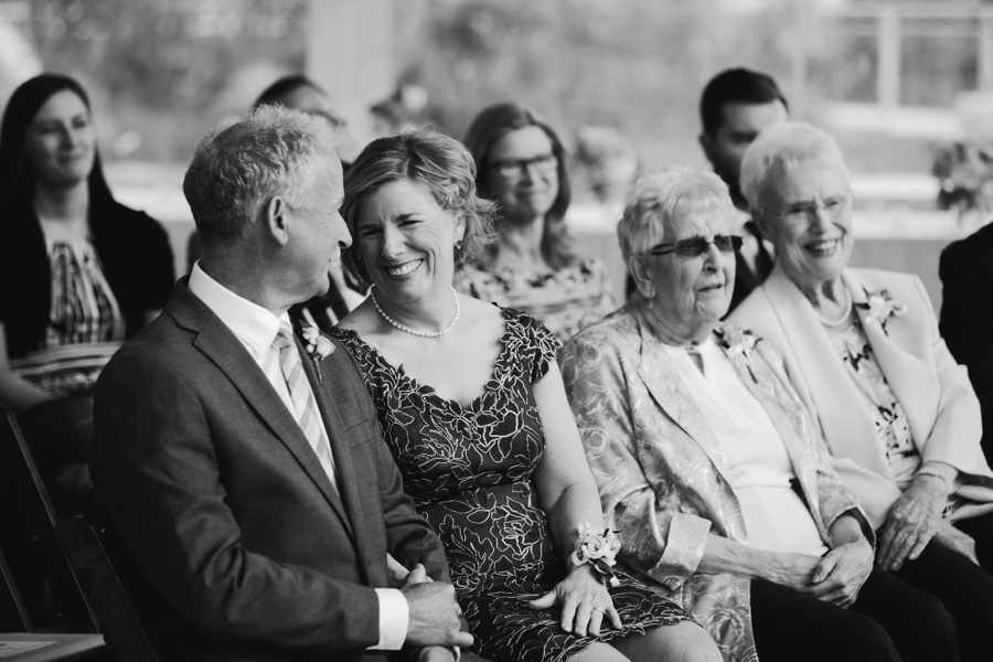 Candid of Guests during Vancouver Wedding Ceremony