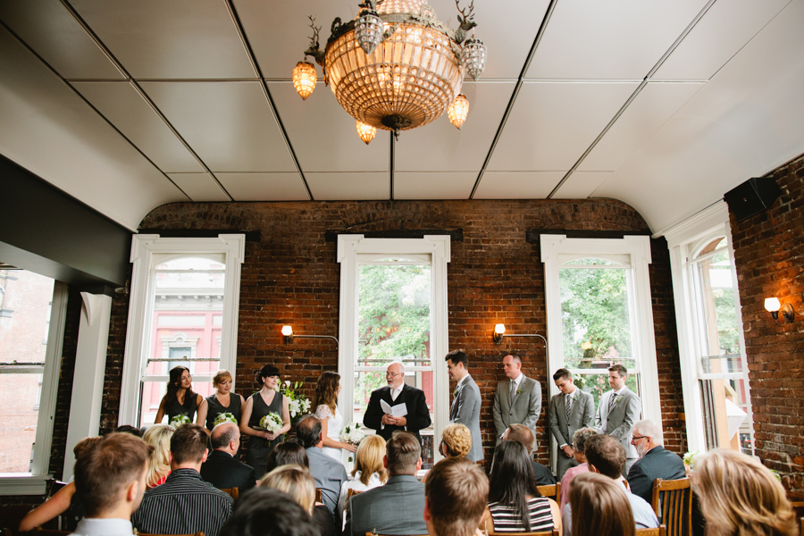 Wedding Ceremony at the Diamond Restaurant in Vancouver's Gastown