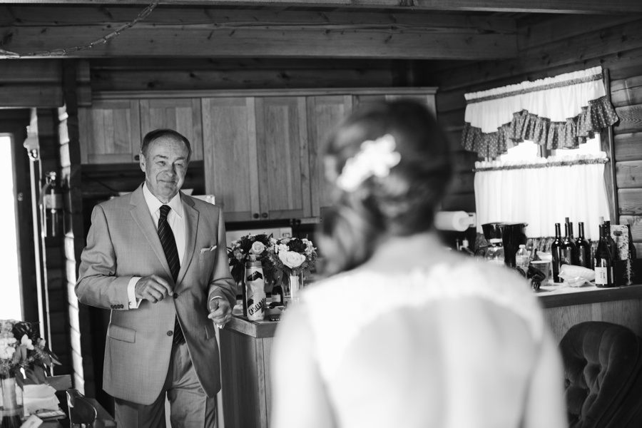 Father of the Bride First Look Ponderosa Point