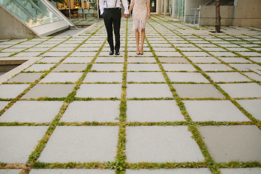Couple in front of Waterfall Building