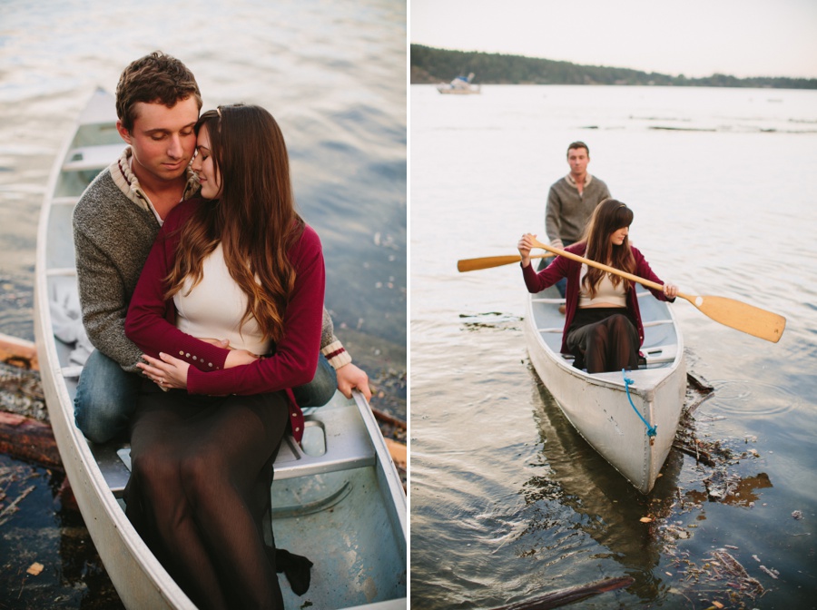 Couple in Canoe Coastal BC