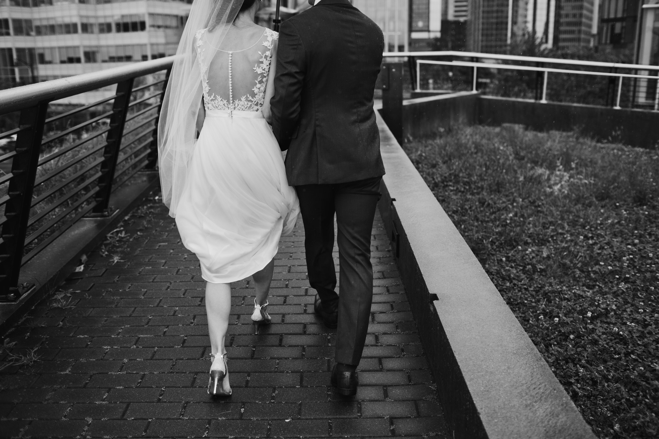 Rainy Wedding Couple in Vancouver