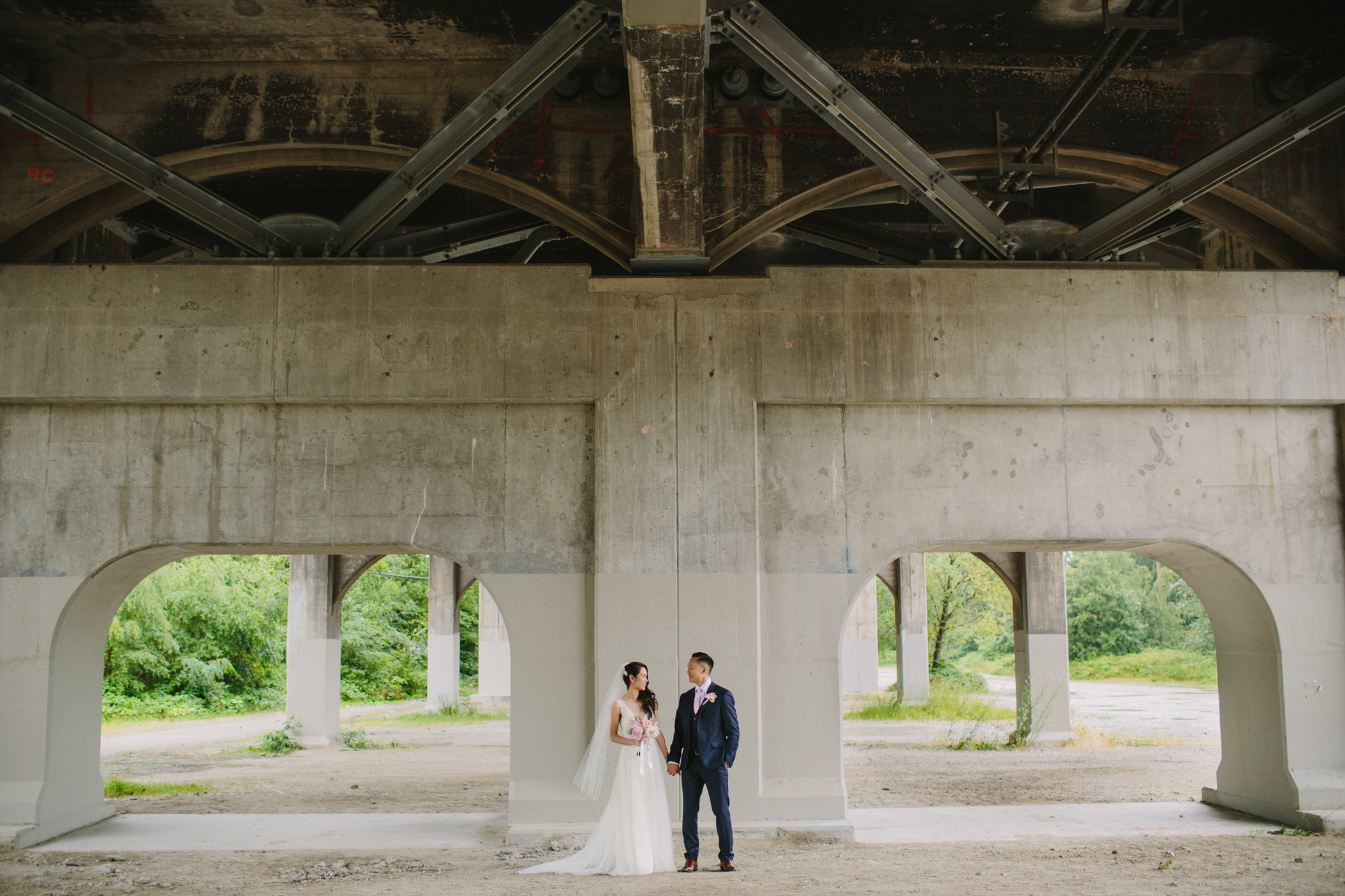 Burrard Street Bridge Portrait Wedding