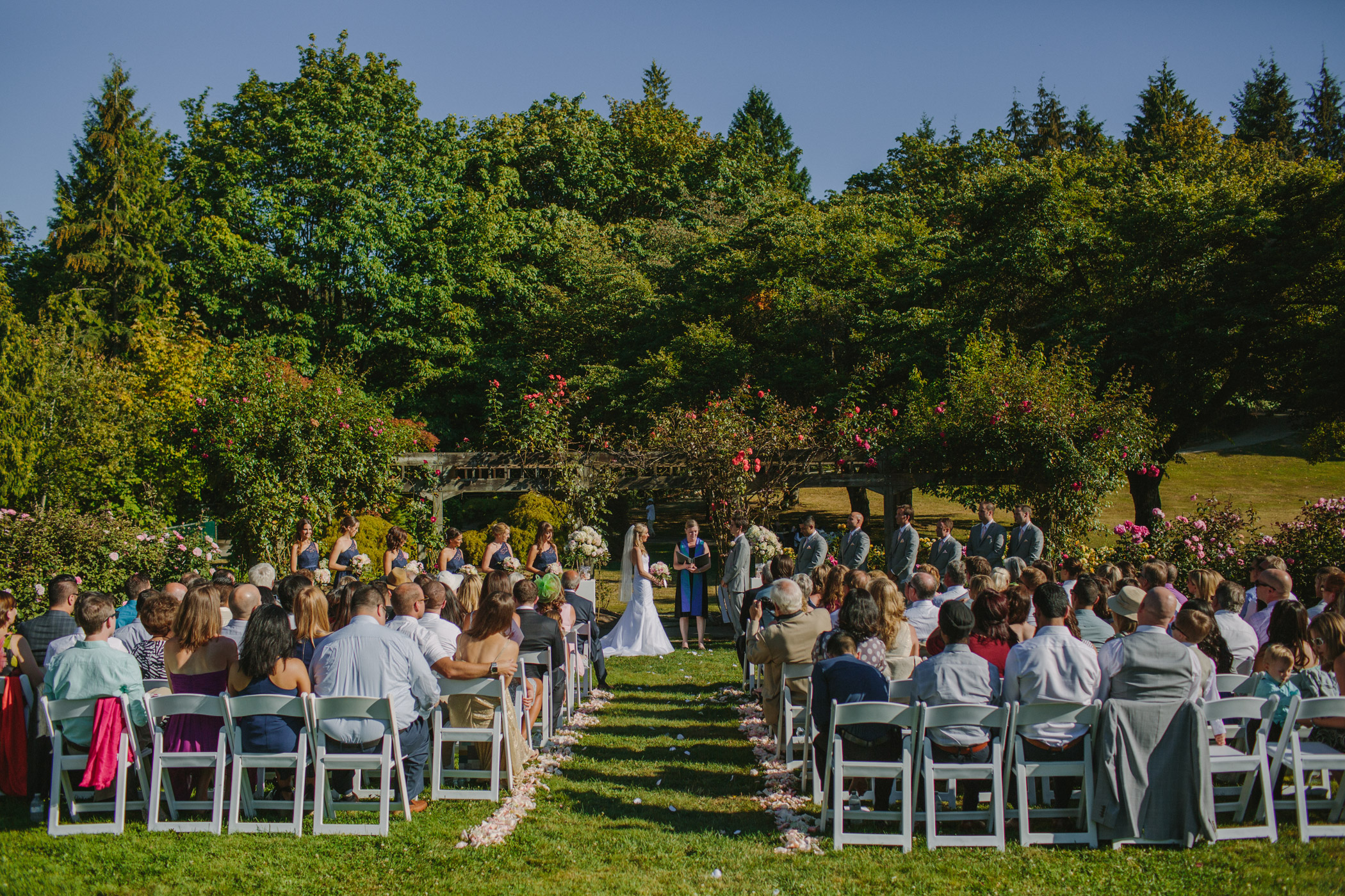 Burnaby Mountain Rose Garden wedding Ceremony