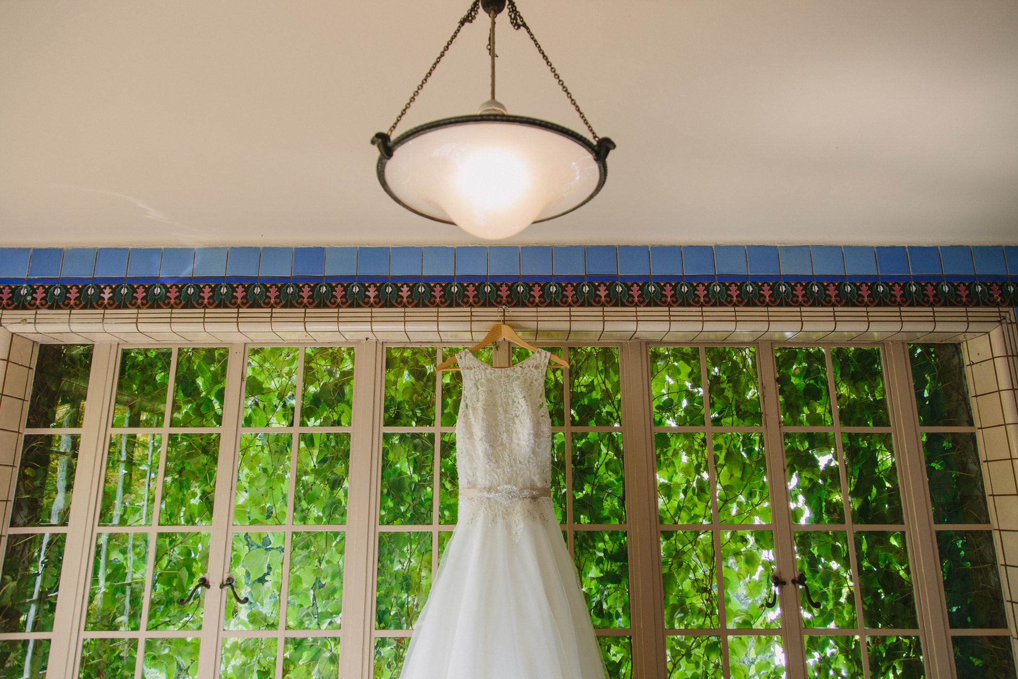 Wedding Dress Hanging at Hycroft Manor