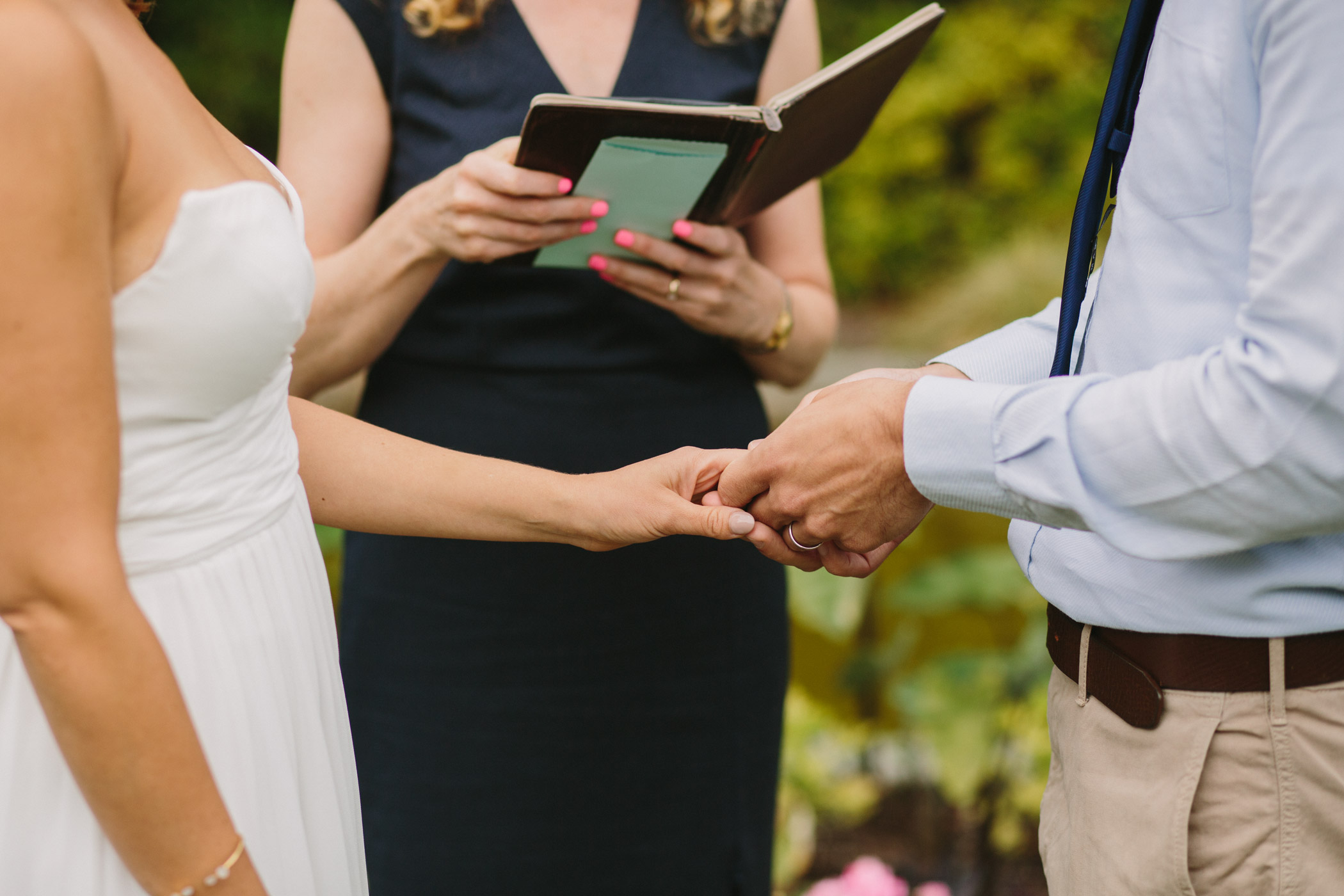 Holding Hands during Ceremony at Cecil Green