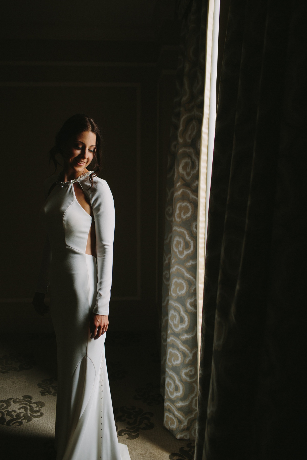 Bridal portrait at Fairmont Hotel Vancouver