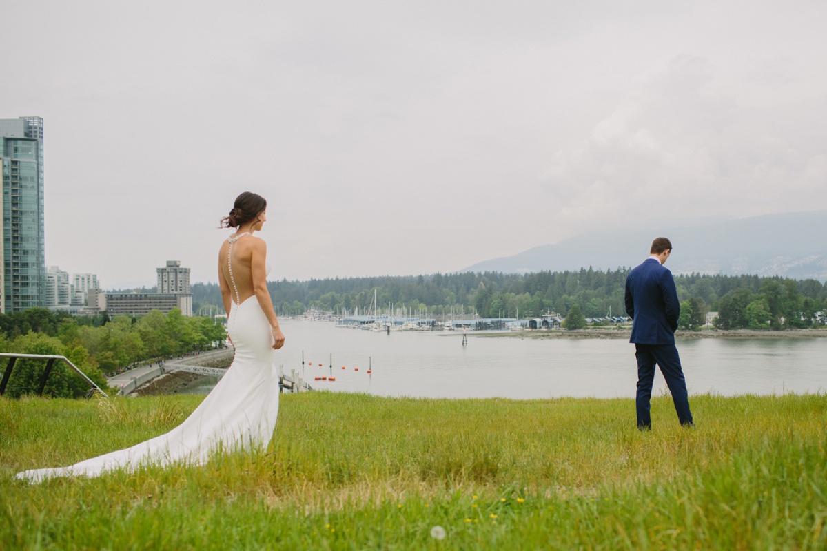 First look with Coal Harbour and Stanley Park in the background