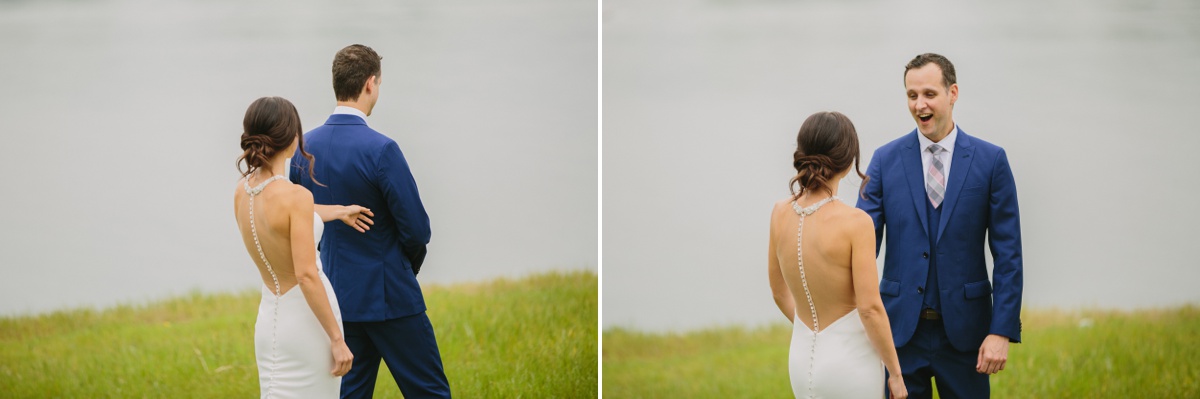 Vancouver groom reaction during first look