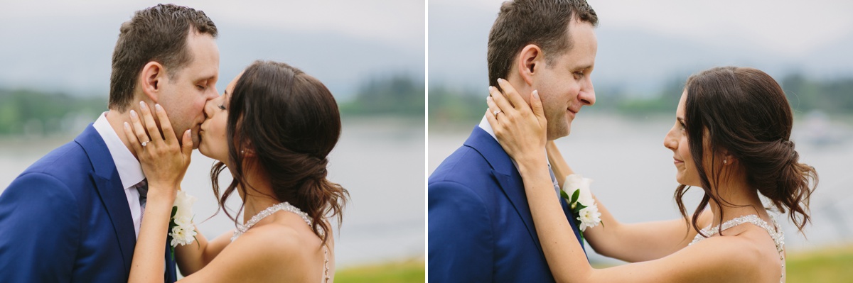 Vancouver bride and groom portrait close up