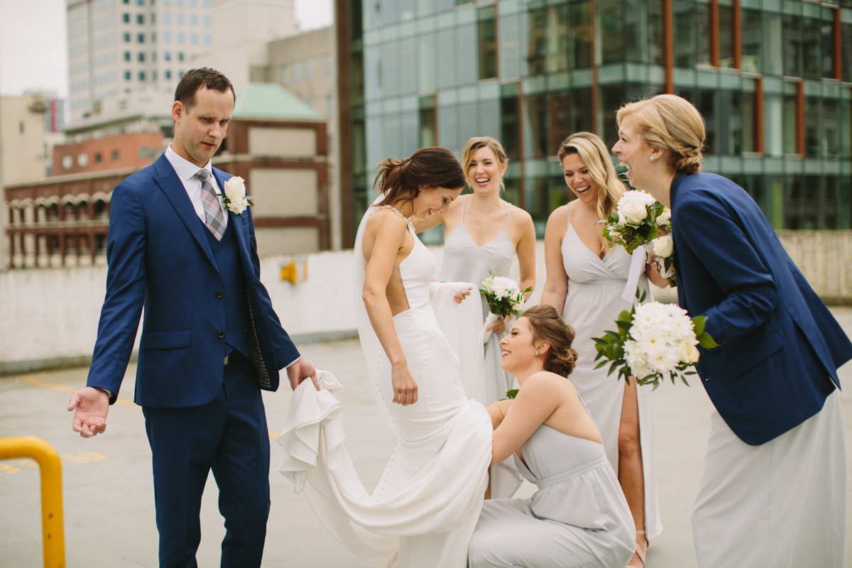 Vancouver bride gets dress adjustment