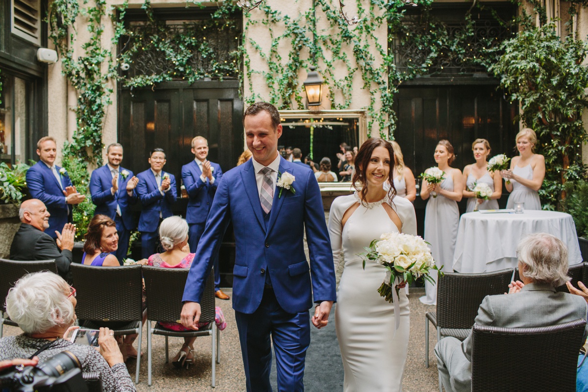 Vancouver bride and groom recessional