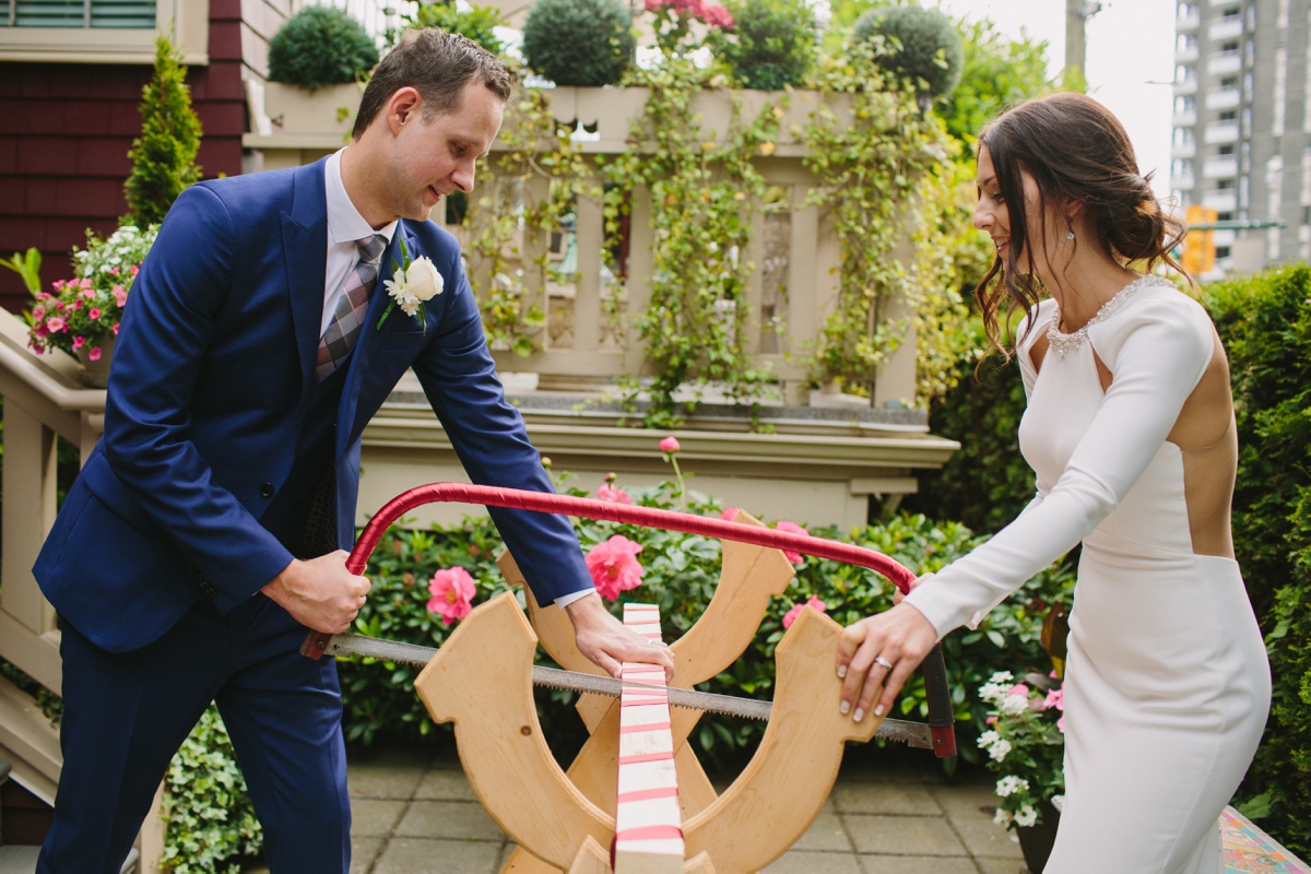 Latvian stick cutting ceremony in Vancouver