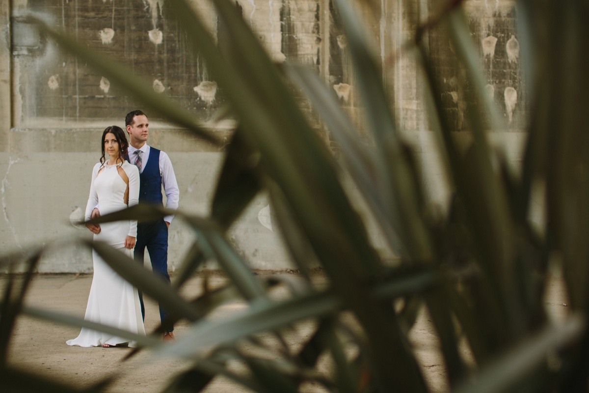 Creative Vancouver bride and groom portrait