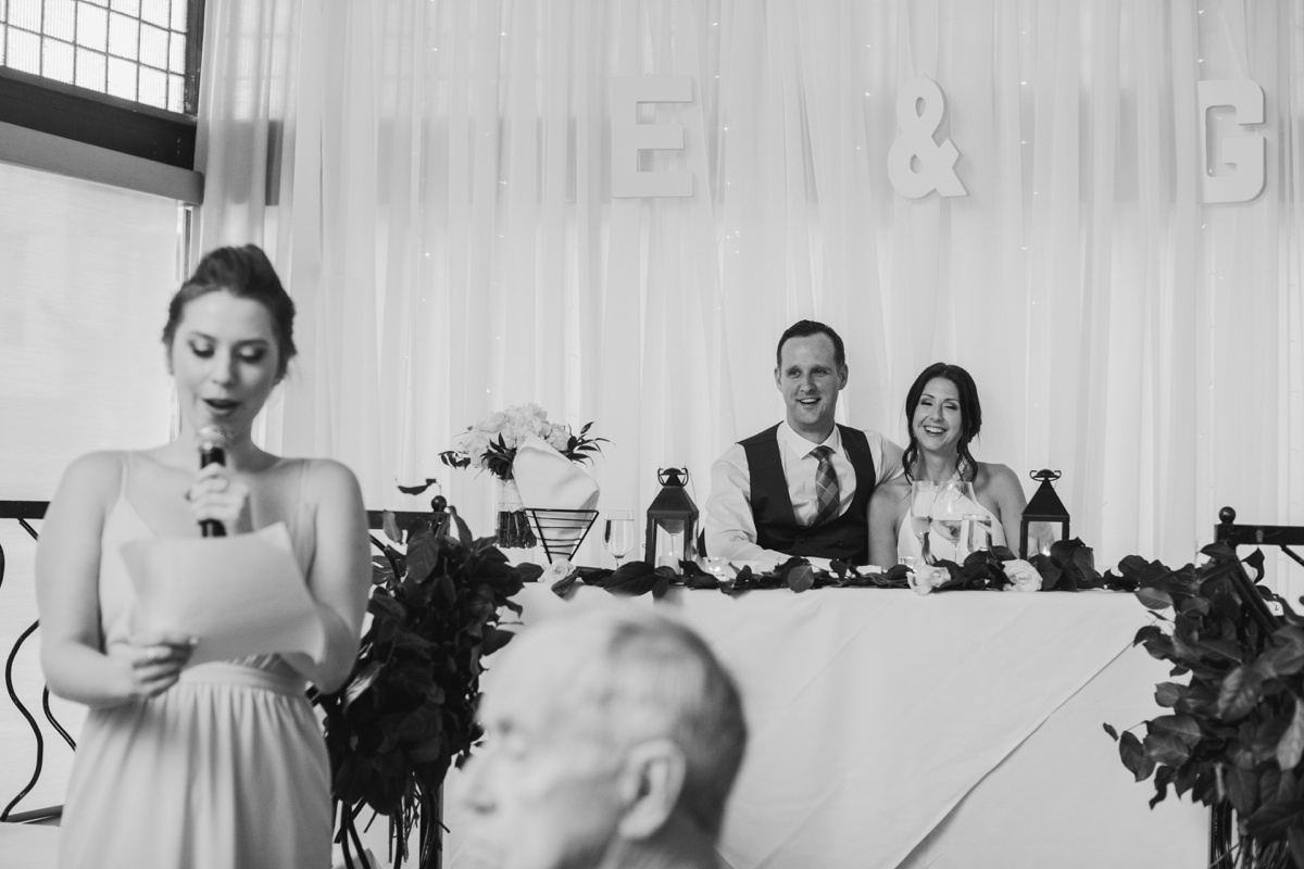 Wedding speeches at Brix & Mortar