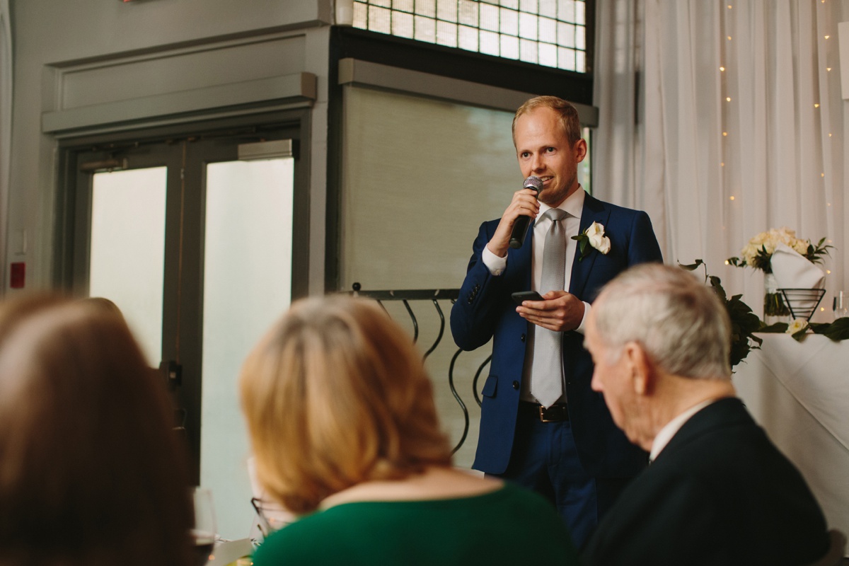 Wedding speeches at Brix & Mortar