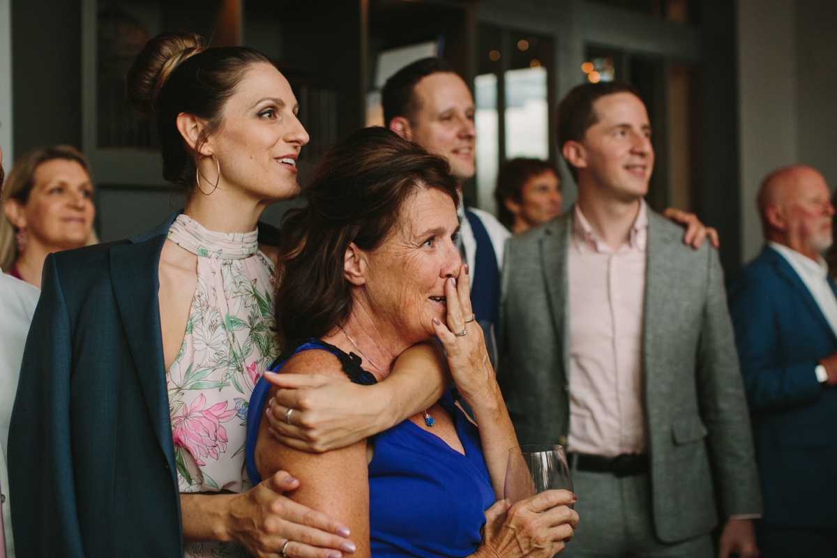 Slideshow at Vancouver wedding reception in Yaletown