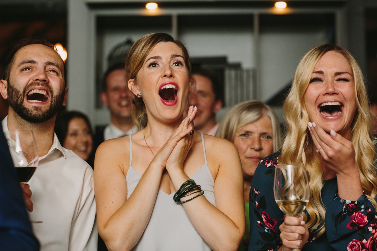 Slideshow at Vancouver wedding reception in Yaletown