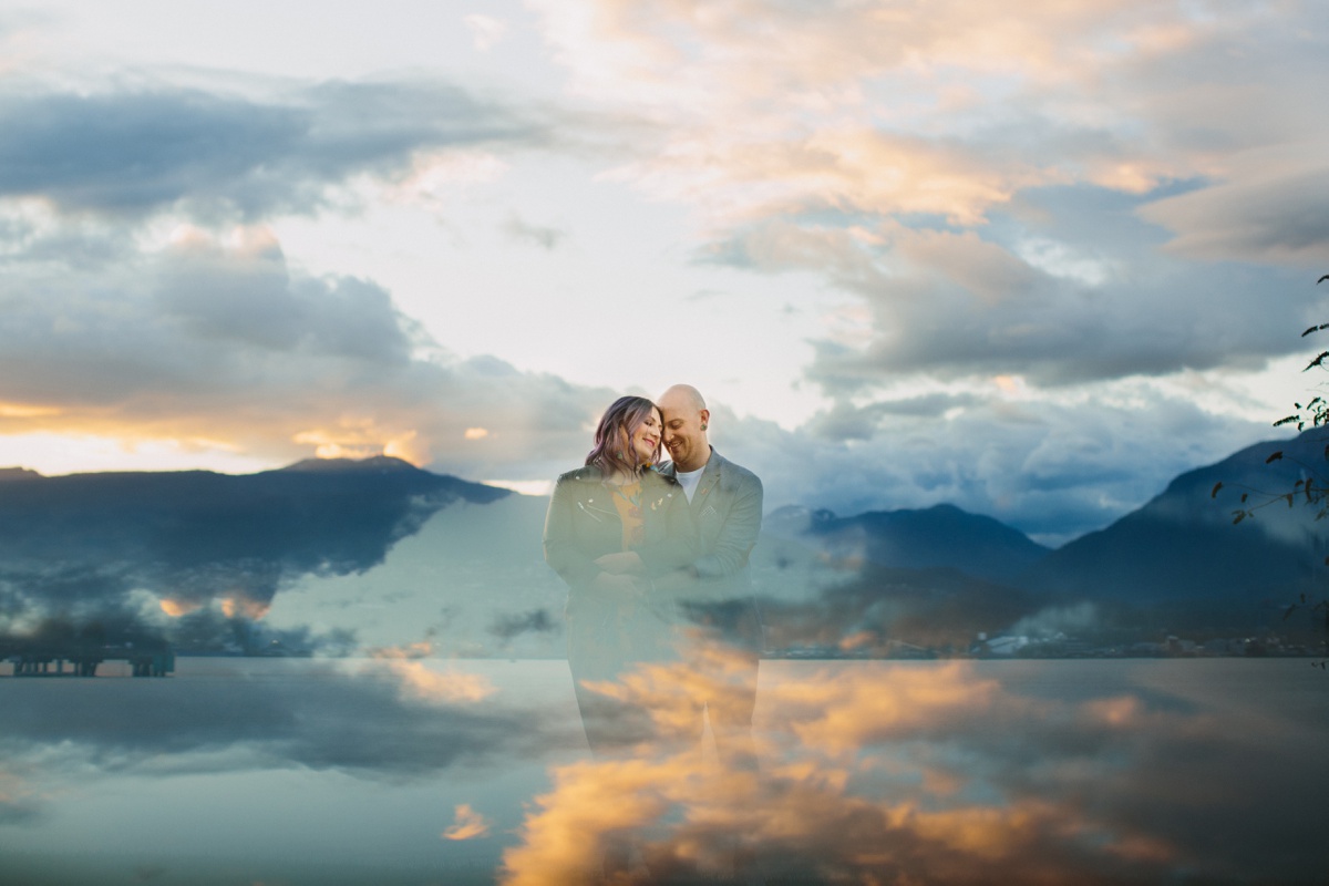Creative Sunset Engagement in Vancouver