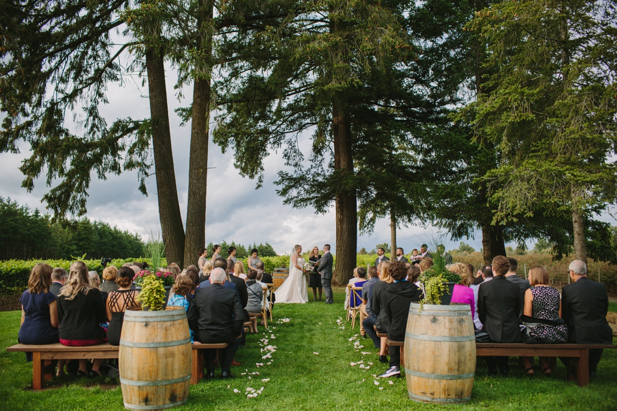 Wedding Ceremony at Glass House Estate Winery