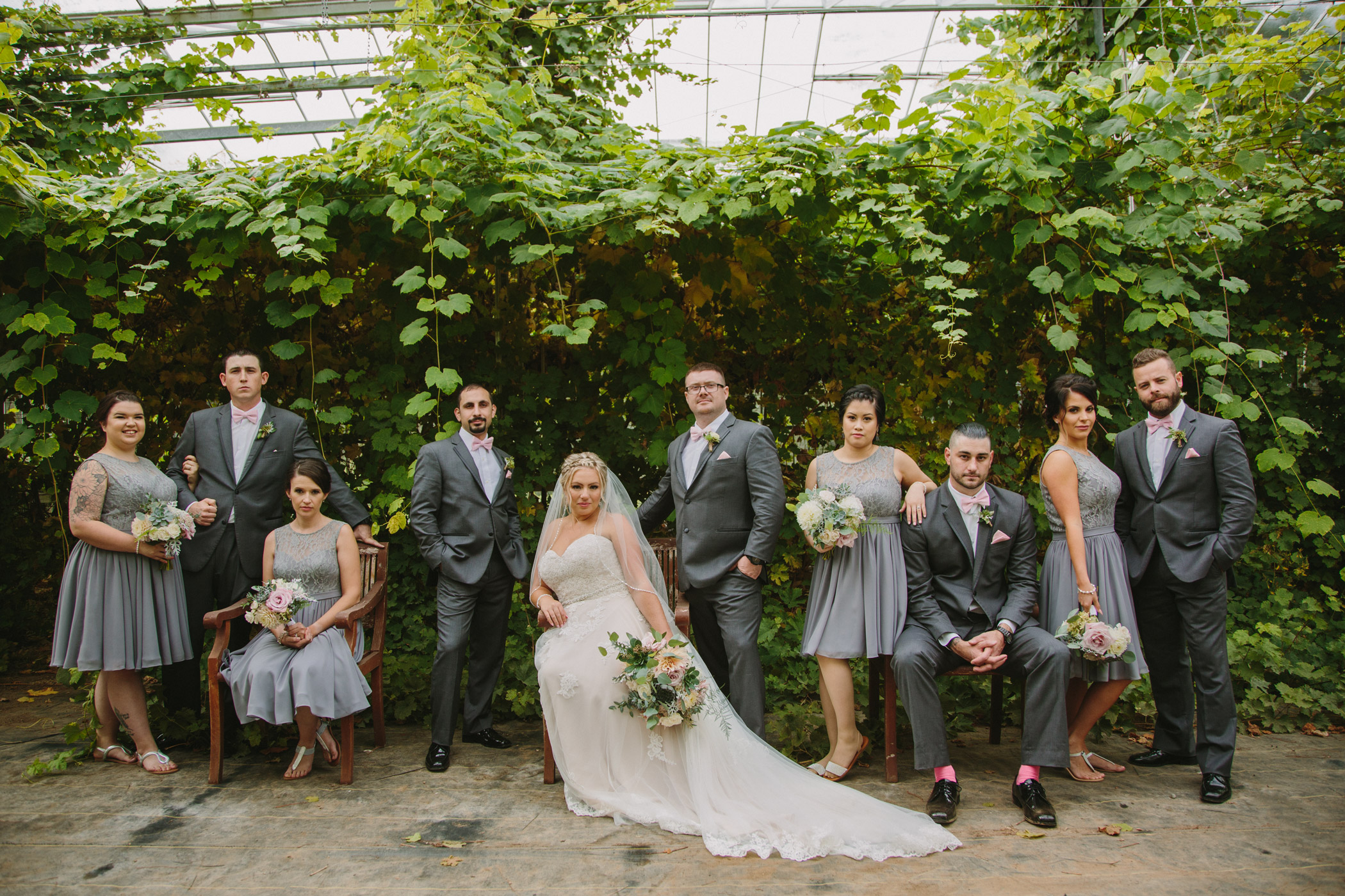 Wedding Party Portrait at Glasshouse Estate Winery