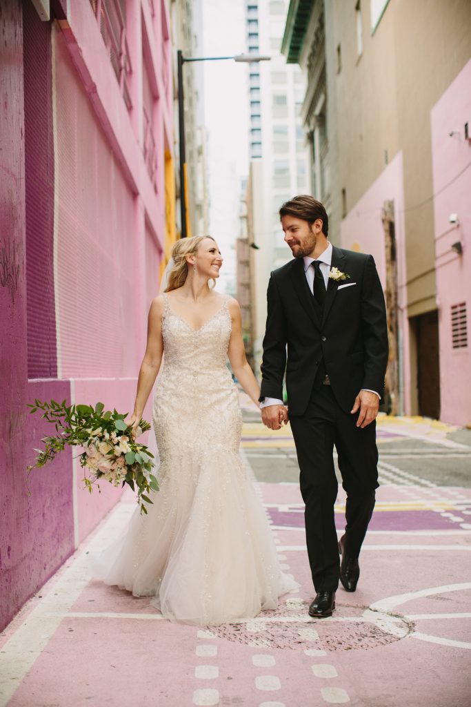 Vancouver Wedding Portrait in Alley Oop