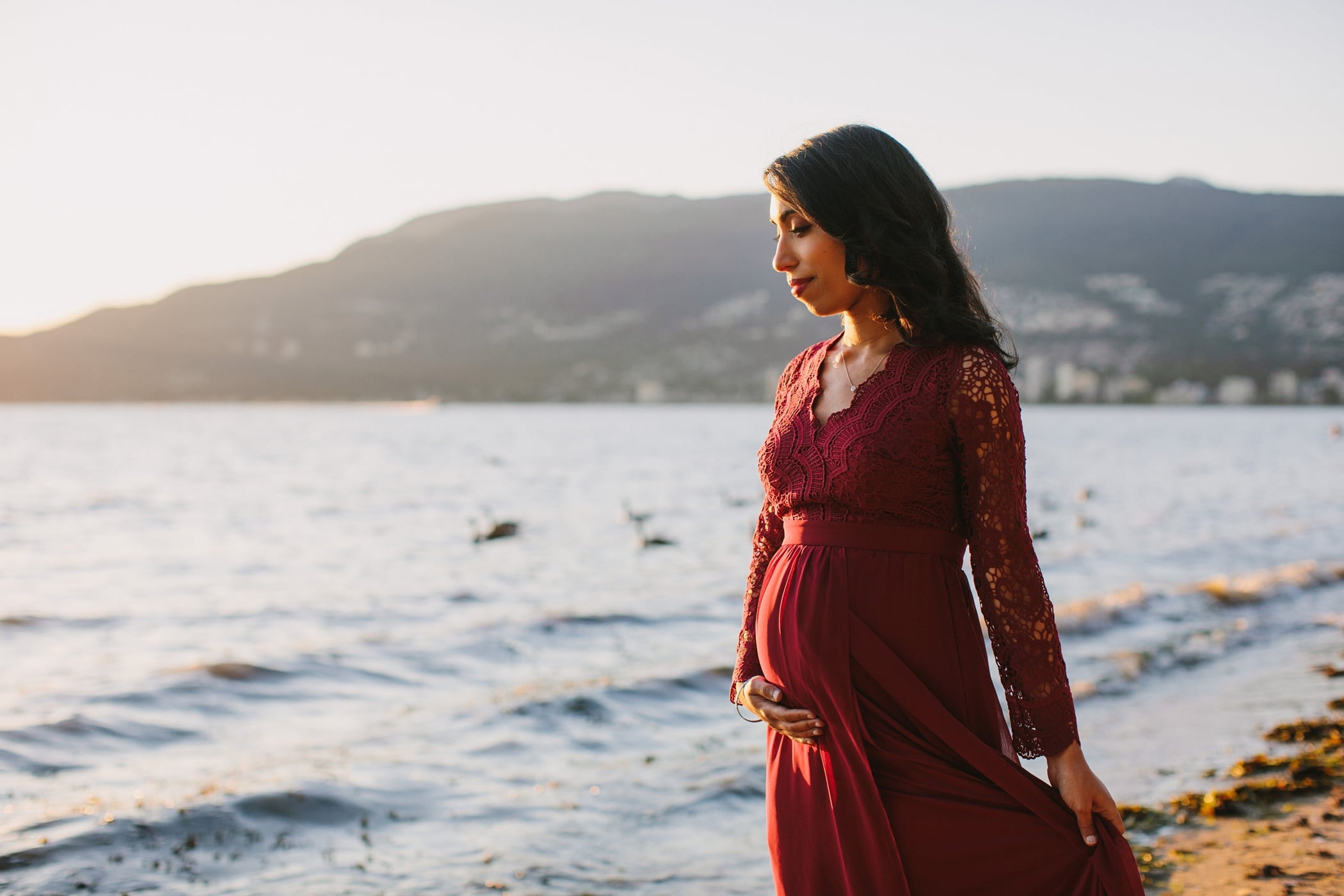 Maternity Session at Second Beach in Stanley Park